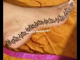 How To Draw Henna Mehndi Design Side Border For Feet Tutorial Mehndi Designs Henna Drawings Henna Mehndi