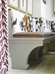 French tufted upholstered dining bench banquette | zin home. Dream Rooms West London Kitchen Kitchen Banquette Kitchen Benches Kitchen Booths
