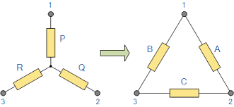 In the diagrams above, resistors r₁ and r₂ are shown in two different connections to the same source of emf εthat has no internal resistance. Star Delta Transformation And Delta Star Transformation