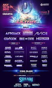 Ultra Music Festival Croatia Ultra Europe Line Up 2013 Music Festival Poster Ultra Music Festival Festival Posters