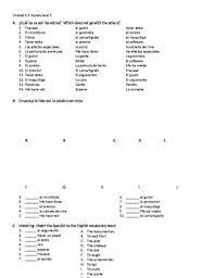Online library mas practica spanish 2 answers. Spanish 2 Avancemos 6 1 Vocabulary Extra Practice And Vocab Crossword