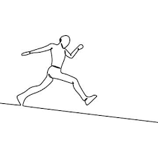 Drawing Trendy Isolated Sport Graphic Outline Runner Sketch Doodle Concept One Line Sprinter Health Stren Person Drawing Line Art Drawings Line Drawing Tattoos