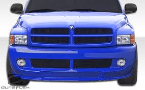 This durable back powder coated bumper is made from formed channel and has diamond plated step plates and skirts. 1994 2001 Dodge Ram Duraflex Srt Look Front Bumper Cover 1 Piece