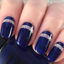 Decoracion de unas color azul marino♥♥. Resultado De Imagen Para Unas Para Vestido Azul Unasesculpidas Blue Nail Art Designs Silver Glitter Nails Blue Nail Art
