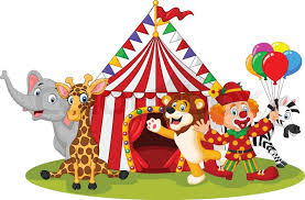 Cartoon happy animal circus ...