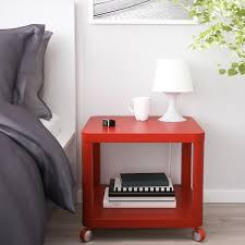 Small table with wheels ikea. Tingby Side Table On Castors Red 50x50 Cm Ikea