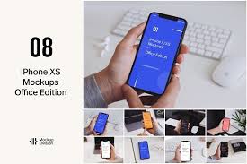 Iphone X Xs Mockups Office Edition Iphone Presentation Design Status Bar Icons