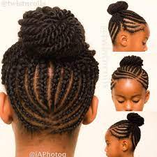 Twistncoils On Instagram Braided Updo With Bun Tnc Photo Credit Iaphotogthanks Naturalhair Teamna Hair Styles Kids Braided Hairstyles Kids Hairstyles