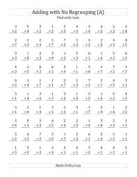 100 Single Digit Addition Questions With No Regrouping A Addition Worksheet Math Fact Worksheets Math Addition Worksheets Addition Worksheets