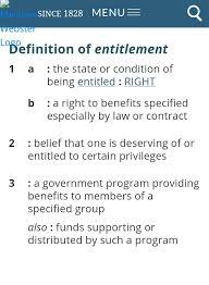 Https Www Merriam Webster Com Dictionary Entitlement Entitlement Words Meant To Be