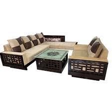 Morisa blue fabric l shape sofa. Wooden 7 Seater Home L Shape Sofa Set At Rs 58500 Set Gokulpura Jaipur Id 21061373530