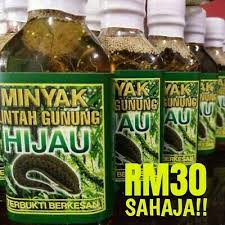 100% selamat 100% selamat 100% selamat minyak lintah asli campuran belacak membesar menebal.dijamin rahsia jangan risau kesan utama minyak lintah asli belacak ini adalah untuk: Minyak Lintah Gunung Belacak Hijau Ebay