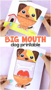Small Bird With Big Mouth Surprise Big Mouth Dog Printable Easy Peasy And Fun Paper Crafts For Kids Crafts For Kids Papercraft Printable