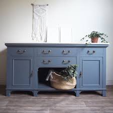 Large Edwardian Painted Slate Grey Sideboard Gray Painted Furniture Sideboard Grey Furniture