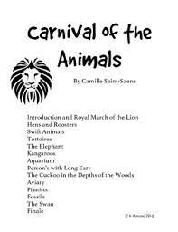 Carnival Of The Animals Camille Saint Saens Listening Map Carnival Of The Animals Elementary Music Activities Elementary Music Lessons