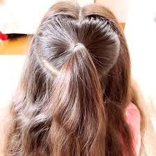 時間がないときのハートヘアアレンジ 子供ヘアアレンジ 子供ヘア