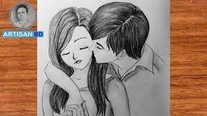 Romantic love pencil art images. Romantic Love Pencil Sketch Step By Step Husband And Wife Drawing Youtube