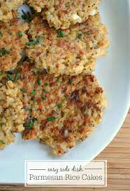 Parmesan Rice Cakes Recipe Simple Delicious An Oregon Cottage Recipe Leftovers Recipes Rice Cake Recipes Rice Cakes