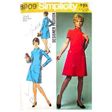 70s Dress Pattern Simplicity 8909 Lined Dress Stand Up Collar Etsy Simplicity Patterns Dresses Fashion Style Dress Patterns