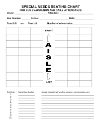 Bus Seating Chart In Word And Pdf Formats
