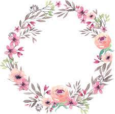 Watercolor Floral Frame Transparent Png Bingkai Bunga Png Novocom Top