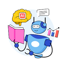 Descarga Robot De Inteligencia Artificial Enseñando A La Gente.  Illustration en SVG, PNG, EPS para Inteligencia artificial (IA) | IconScout
