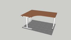 1.0 ikea galant table top rounded. Ikea Galant Corner Worktop Desk 1 2 X 1 6m 3d Warehouse