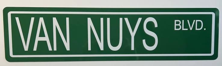 VAN NUYS BLVD Green Metal Street Sign 6 X 24 Man Cave Garage Gift - Etsy