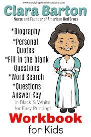 Looking for some esl activities for kids that are fun and educational? All About Clara Barton Printable Worksheets Activities For Kids