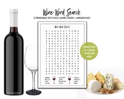 How much do you know about wine? Printable Wine Word Search Wine Tasting Game Wine Tasting Etsy