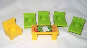 Fisher Price Little People Desks Chairs School Table 6 Pieces Imaginative Play Toys From Fisher Price School Hou Imaginative Play Toys Desk Chair School Tables