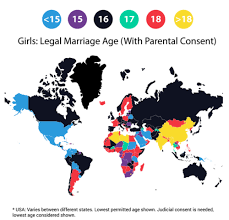 Maptitude1 Marriage Age Map Parental Consent