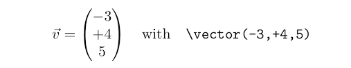 Typesetting Column Vector Tex Latex Stack Exchange