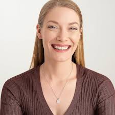 Amazon.com: MORGAN & PAIGE .925 Sterling Silver Platinum Plated Solitaire  3/8" Cubic Zirconia Necklace