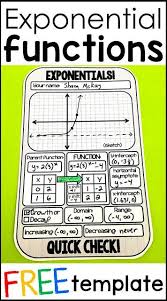 Exponential Functions Quick Check And Warm Up Template Exponential Functions Math Template Math Methods