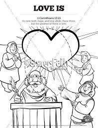 Coloring pages 1 corinthians 13. 1 Corinthians 13 Love Is Sunday School Coloring Pages Sunday School Coloring Pages