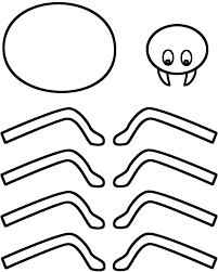 spider paper craft black and white template cliparts co