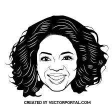 Black And White Celebrity Black And White Vector Portraits Tv Personality Oprah Winfrey Vector Illustration Vector Illustration Vector Art Vector Portrait