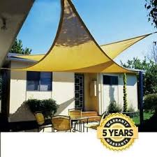 Protect your family from harmful sun rays with a shade sail. Quictent 20 X20 X20 Triangle Beige Top Cover Canopy Outdoor Yard Sun Shade Sail Ebay Patio Shade Shade Sails Patio Backyard Shade