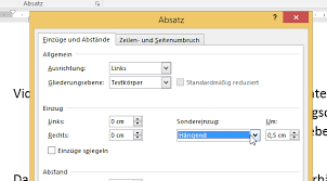 If you have show all characters turned on, you'll see each paragraph break with its backwards p icon. Office Infos Ms Word Hangenden Einzug In Word Erstellen