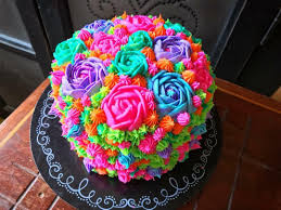 Happy birthday mom cake and flowers. I Made This Neon Flower Cake For My Mom S Birthday I M A Total Amateur And Am So Happy With The Way It Turned Out Baking
