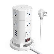 Just wondering if it'd be safe to plug the surge protector into an extension cord? Bestek Power Strip Tower 12 Outlet Surge Protector With 3 Usb Charging Ports 3 Layer Detachable Design 6 Foot Extension Cord White Walmart Canada