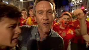 Euro 2024: Ecstatic Spain fans surround BBC correspondent in Madrid