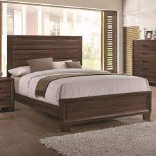 Buy top selling products like dream collection™ by lucid® california king interlocking steel bed frame in black and eluxurysupply® california king pinewood platform bed in walnut. Coaster Brandon Transitionally Styled Queen Panel Bed A1 Furniture Mattress Panel Beds