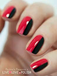 Black And Red Nail Art Ideas Mi Rouge Mi Noir Red Nails Simple Elegant Nails Elegant Nails