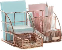 Wash before first use, wash inside out with similar colours using a colour sensitive detergent. Amazon Com Rose Gold Desk Organizer For Women Rosework Mesh Office Supplies Desk Accessories Features 5 Compartments 1 Mini Sliding Drawer Office Products