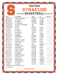 Su Basketball Schedule Printable