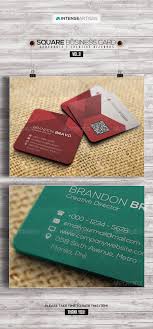 Modern social media add your logo photo qr code square business card. Square Business Cards Graphics Designs Templates