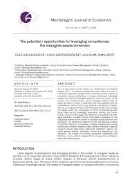 PDF) The potential  opportunities for leveraging competences: the  intangible assets dimension