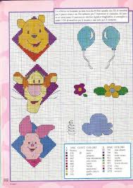 Winnie Tigrou Et Porcinet Point De Croix Joyeux Anniversaire Disney Winnie L Ourson